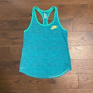 Nike green leopard print racerback top